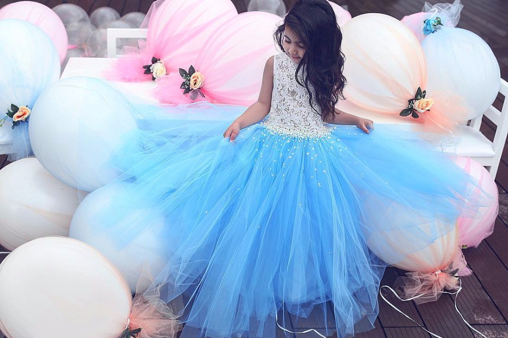 sky blue dress for kids