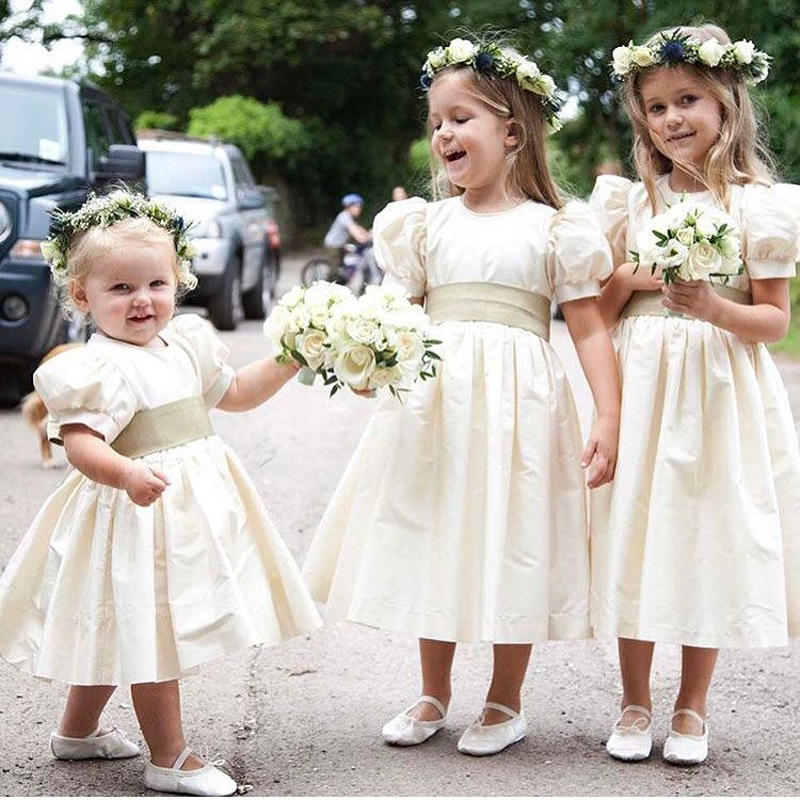 short sleeve flower girl dresses