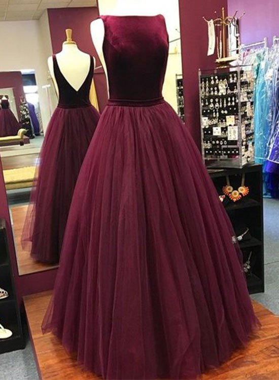 velvet simple gown