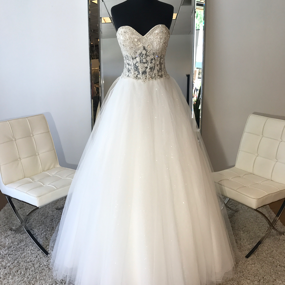 sparkle tulle wedding dress