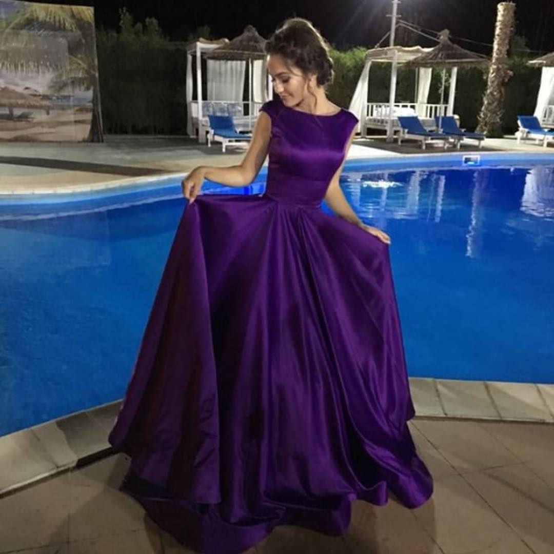 long violet dress