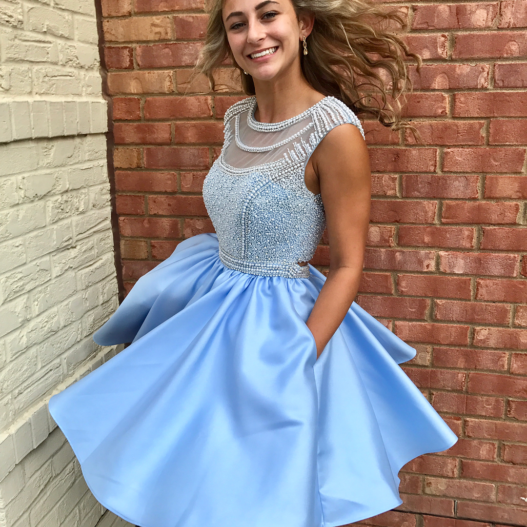 short homecoming dress with pockets