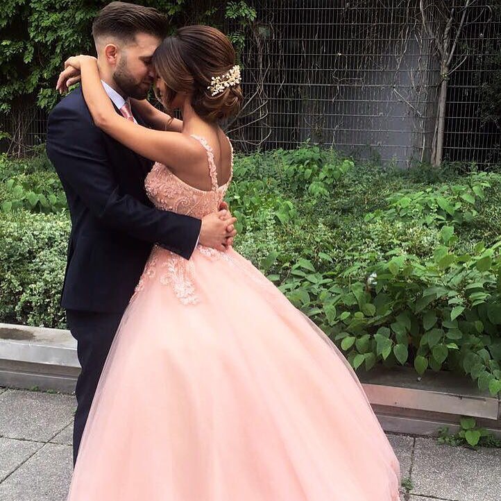ball gown engagement photos