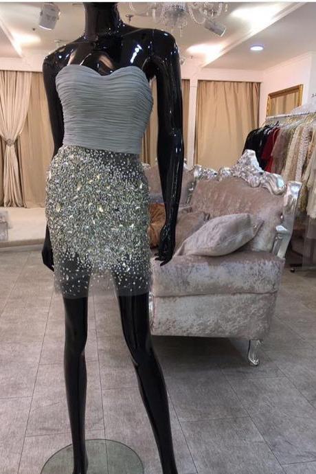 2016 strapless sweetheart mini freshman for teens sparkly cute homecoming prom gowns dress,BD0065